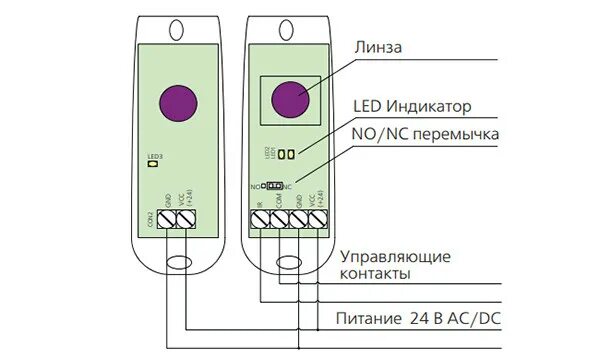 Подключение датчиков на откатные ворота nice PHOTOCELL-N DoorHan Фотоэлементы - купить по цене 2 869 руб. в интернет-магазине