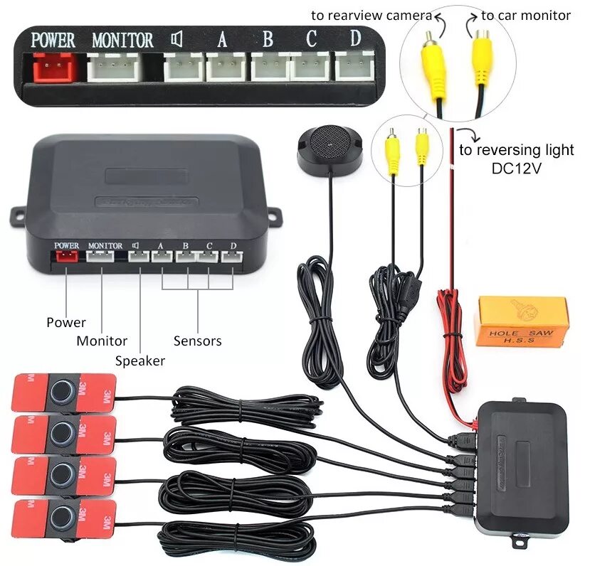 Подключение датчиков парковки к андроид магнитоле Маслом кашу не испортишь или парктроник для камеры заднего вида. Часть 1. - Niss