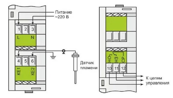 Подключение датчиков пламени Реле контроля пламени РКП-1 купить в Москве с доставкой по РФ