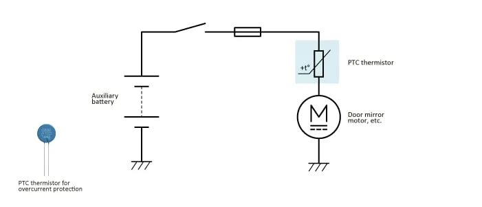 Подключение датчиков ptc How to use PTC thermistors as current protection Application Note Tech Library T