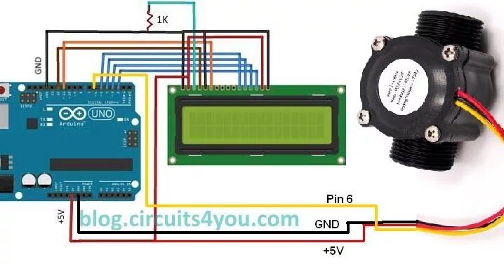 Подключение датчиков расхода воды ардуино Arduino flow measurement Circuito arduino, Proyectos electronicos, Electromedici