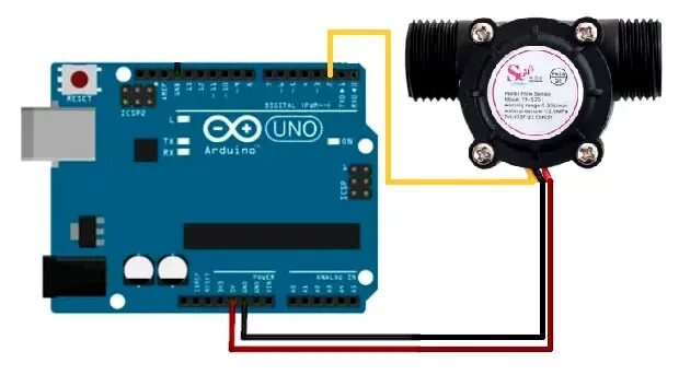 Подключение датчиков расхода воды ардуино Arduino датчик расхода жидкости