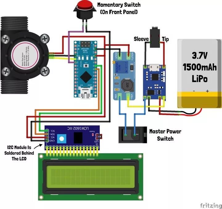 Подключение датчиков расхода воды ардуино Save Water & Money With the Shower Water Monitor Arduino projects, Water monitor