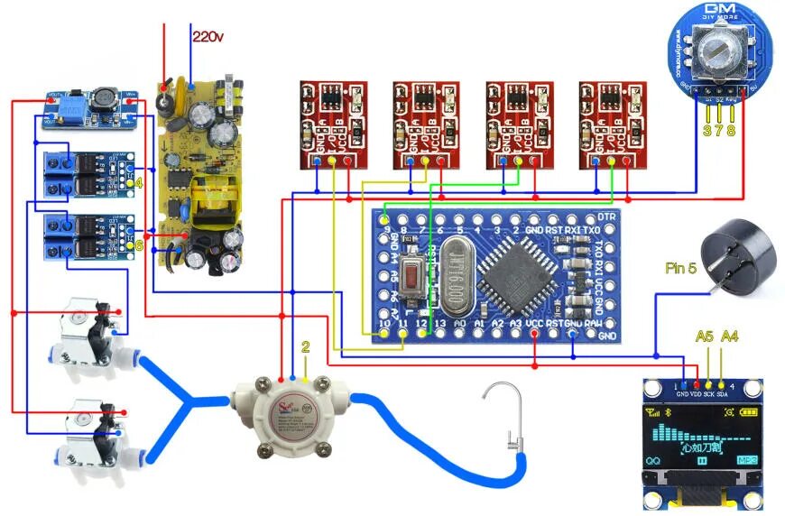 Подключение датчиков расхода воды ардуино Умный кран на Arduino (счетчик ресурса фильтра)