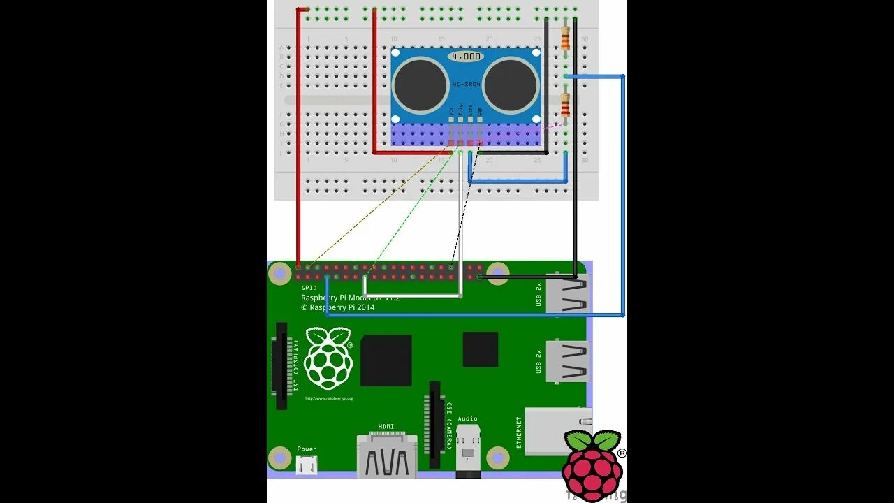 Подключение датчиков raspberry Подключение датчика HC-SR04 к Raspberry pi 2 - YouTube