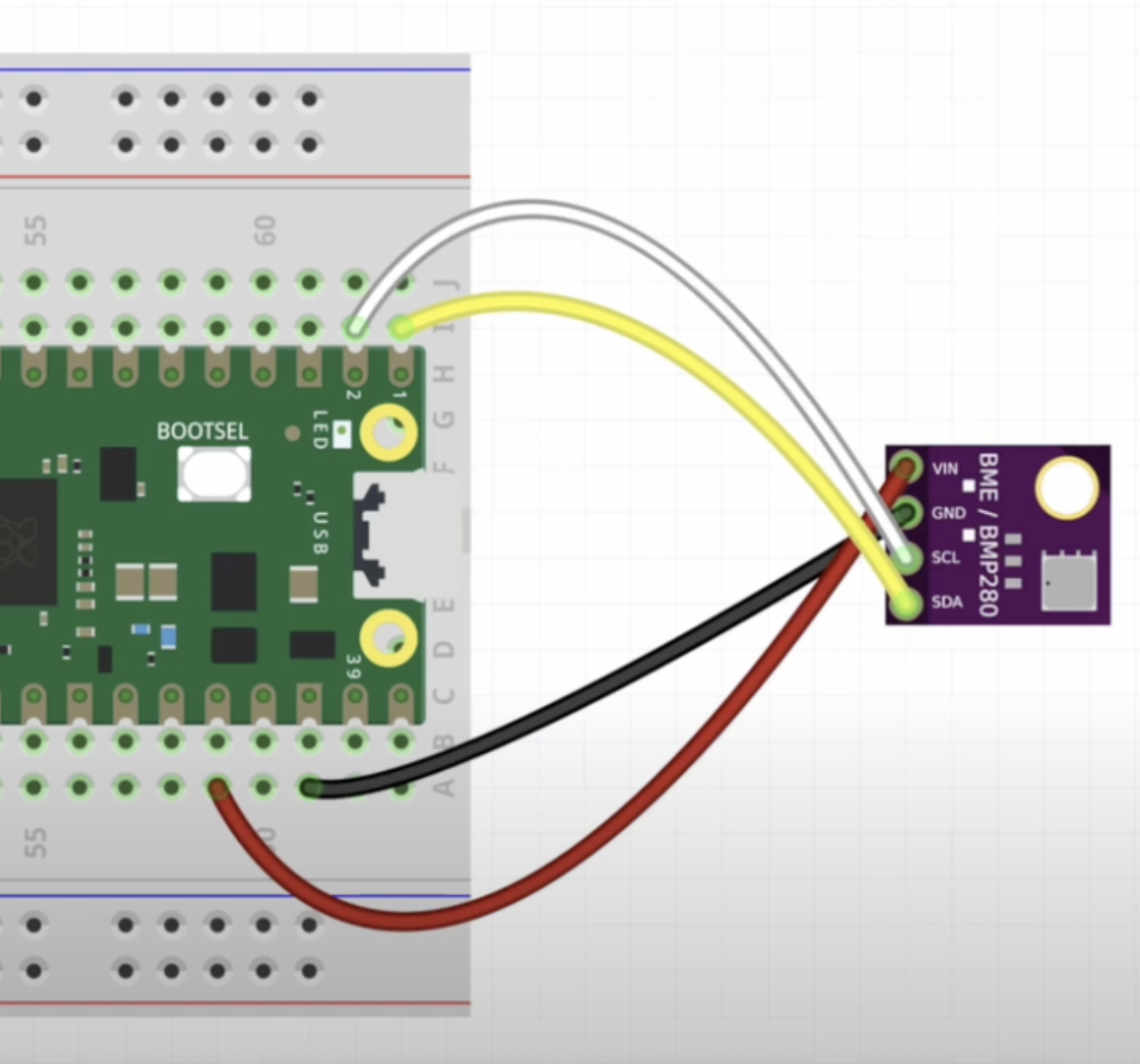 Подключение датчиков raspberry Connect BME280 to Raspberry Pi Pico Using CircuitPython : 3 Steps - Instructable