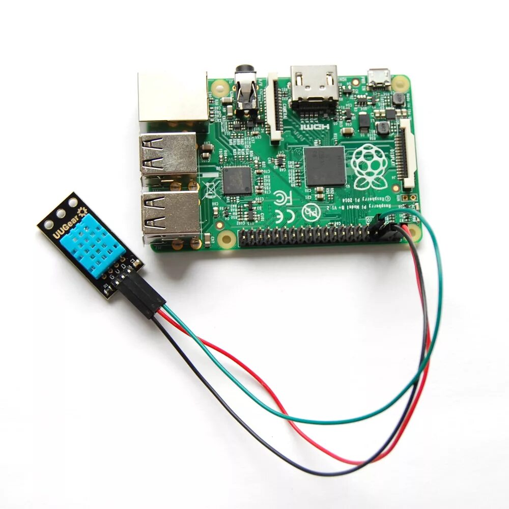 Подключение датчиков raspberry UUGear DHT11 Temperature & Humidity Sensor Module UUGear