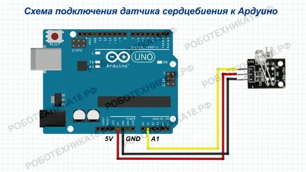 Подключение датчиков удара Arduino KY-039 подключение датчика пульса РобоТехника18
