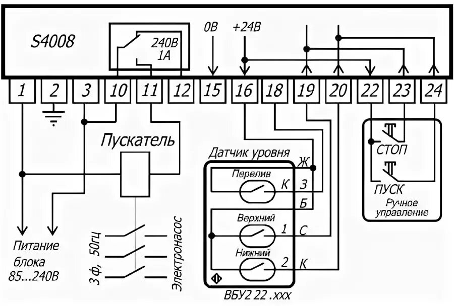 Подключение датчиков уровня к щиту управления насосами Автоматика для контроля уровня дизельного топлива в баке, блок управления насосо