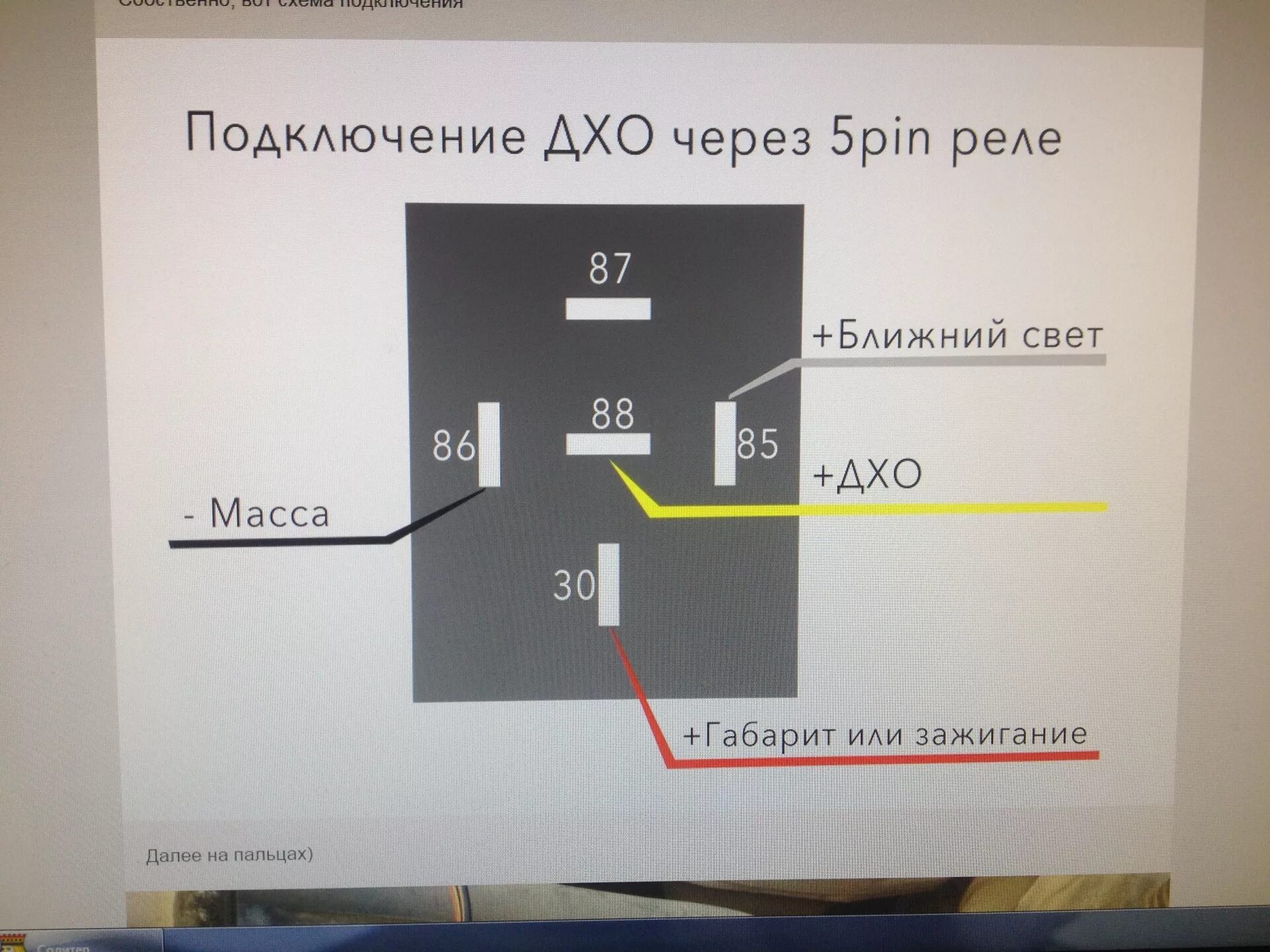 Подключение дхо 5 контактное реле Оригинальные реснички 100% на габаритах, 40% на ближнем - KIA Cerato (3G), 2 л, 