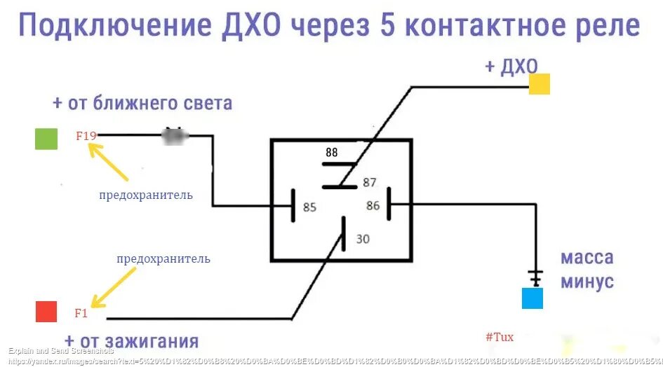 Подключение дхо через 4 контактное реле ДхО для Chevrolet captiva (C100) - Chevrolet Captiva (1G), 2,4 л, 2009 года тюни