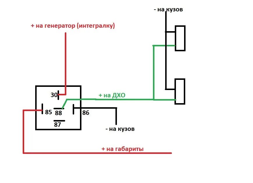 Подключение дхо через 5 контактное Доработка головной оптики, часть 1: установка ДХО - Peugeot 206, 1,4 л, 2004 год