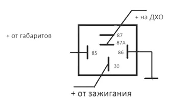 Подключение дхо через 5 контактное реле Что такое ДХО и как подключить дневные ходовые огни по ГОСТ - Водители автомобил