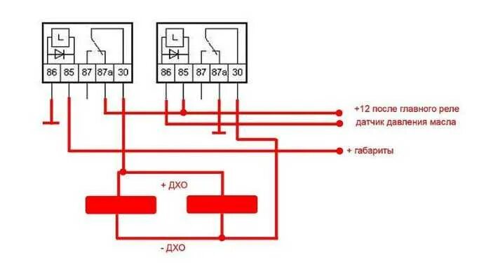 Подключение дхо через датчик давления масла Методы подключения дневных ходовых огней ДХО