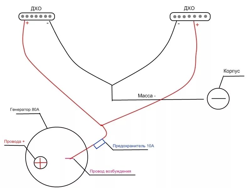 Подключение дхо через генератор на любое авто Схема подключения ДХО - DRIVE2