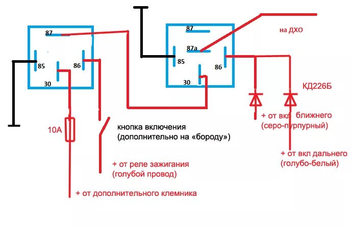 Подключение дхо ваз 2110 подключение дхо на ваз 2109 - avtogaz16.ru