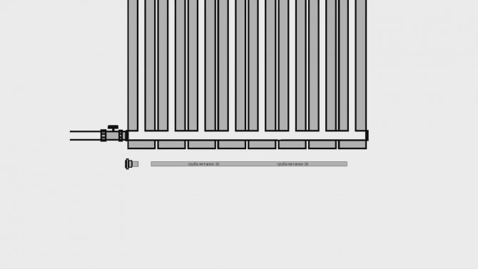 Подключение диагональное нижнее Диагональное подключение радиаторов отопления: плюсы и минусы, схемы для квартир