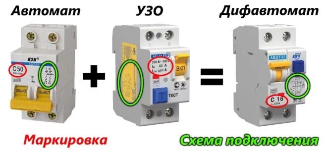 Подключение дифавтомата сверху или снизу правильное Как подключить электричество через автомат схема подключения