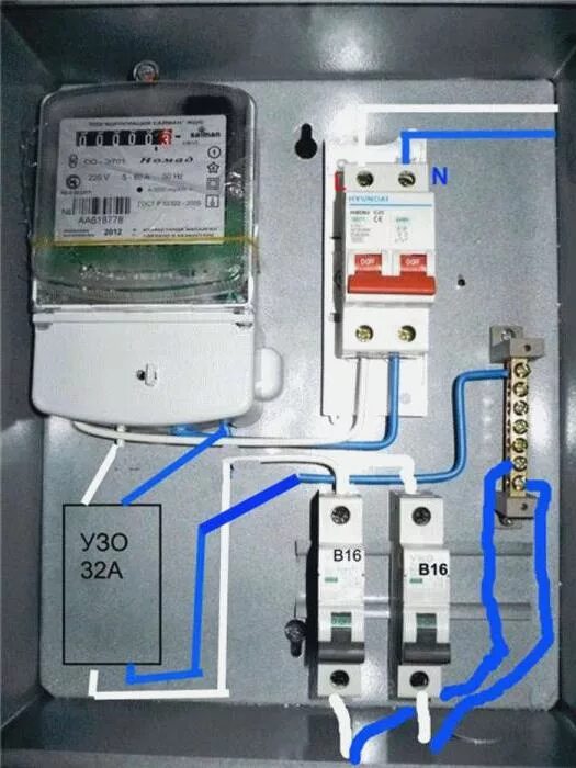 Подключение дифференцированного выключателя перед счетчиком Ответы Mail.ru: Зачем после вводного автомата счётчика и узо ставят ещё дополнит