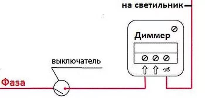 Подключение диммера с выключателем Как установить диммер HeatProf.ru