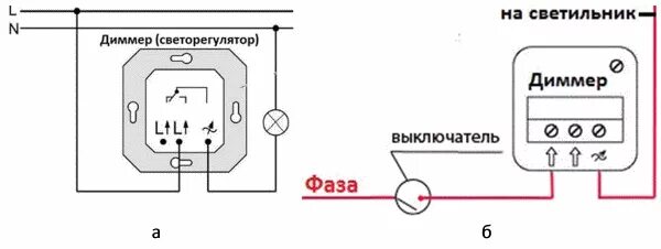 Подключение диммера схема подключения на лампу Схема плавного включения ламп накаливания (УПВЛ) 220в, 12в