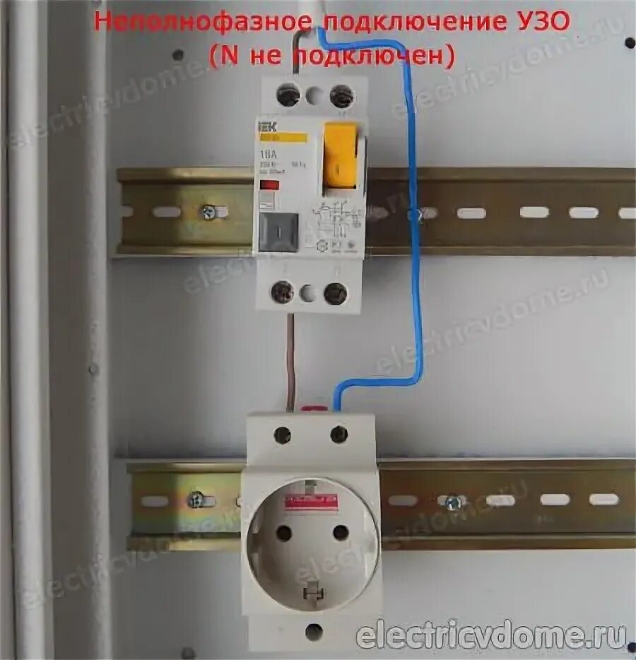 Подключение дин розетки в щитке Частые ошибки подключения УЗО Верстак для гаража, Электропроводка, Электроника