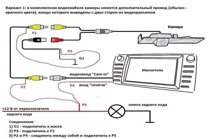 Подключение динамической камеры заднего вида Камера заднего вида: подключение к магнитоле