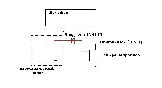 Подключение диода к электромагнитному замку Определение наличия питания на эл магнитном замке от домофона - Вопросы аналогов