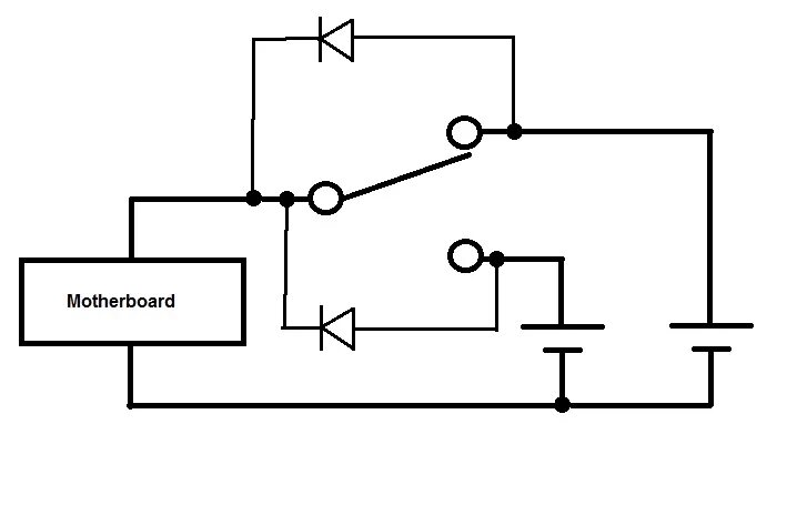 Подключение диода к реле power - DC Supply and Battery in parallel - Electrical Engineering Stack Exchang