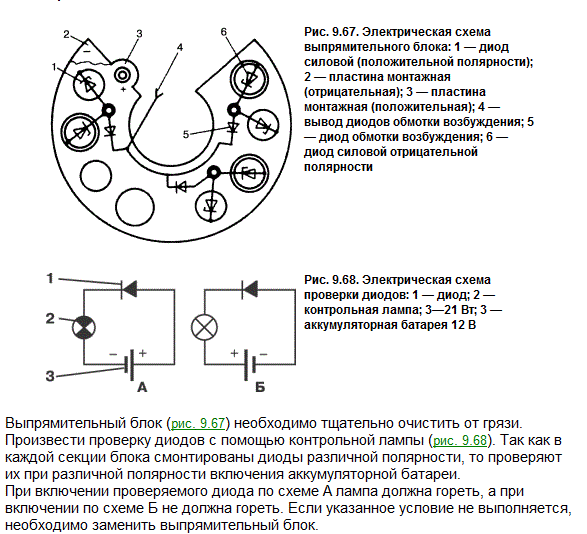 Подключение диодного моста генератора Распиновка диодного моста