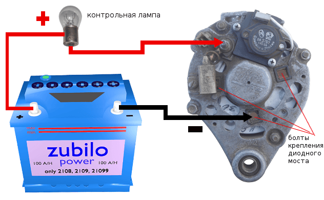 Подключение диодного моста ваз Как проверить диодный мост генератора на работоспособность на ВАЗ 2114?