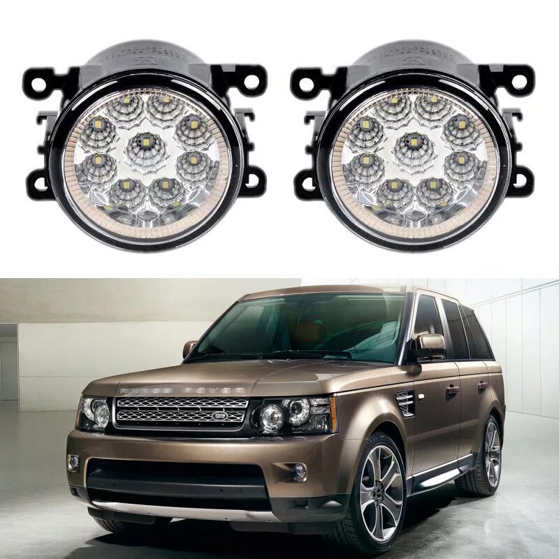 Подключение диодных фар range rover Car Styling For Land Rover Range Rover Sport LS 2010 2011 2012 2013 9 Pieces Led