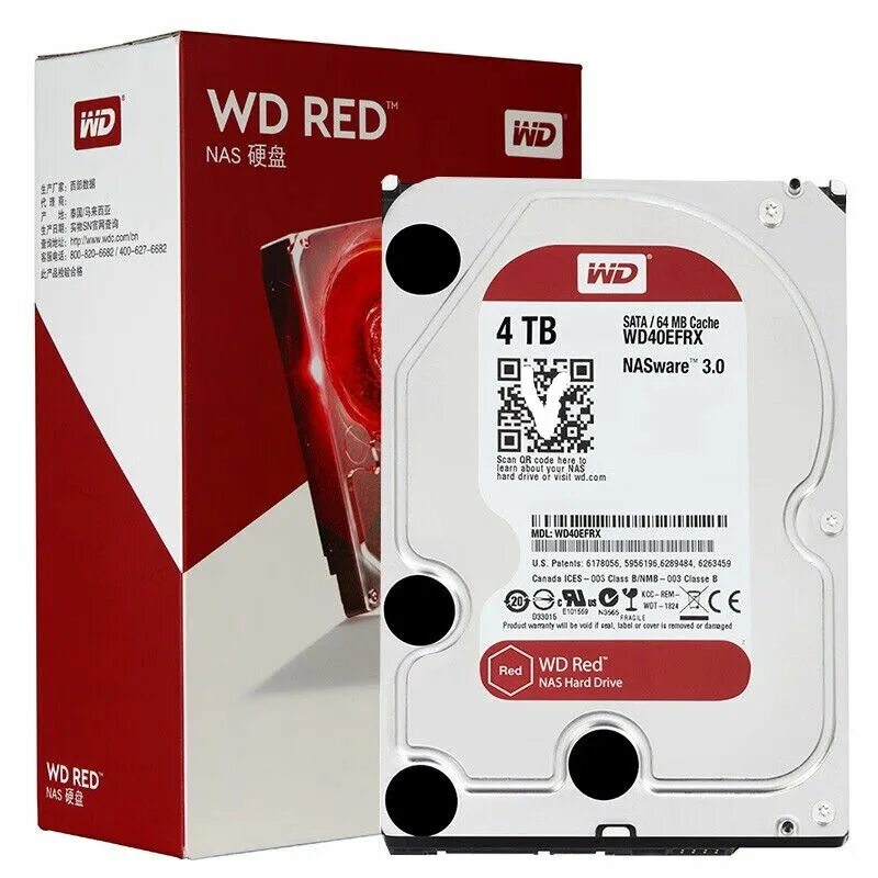 Подключение диска 4 тб 4 ТБ Внутренний жесткий диск Western Digital B/WDREDPLUS (WD40EFRX) - купить по 