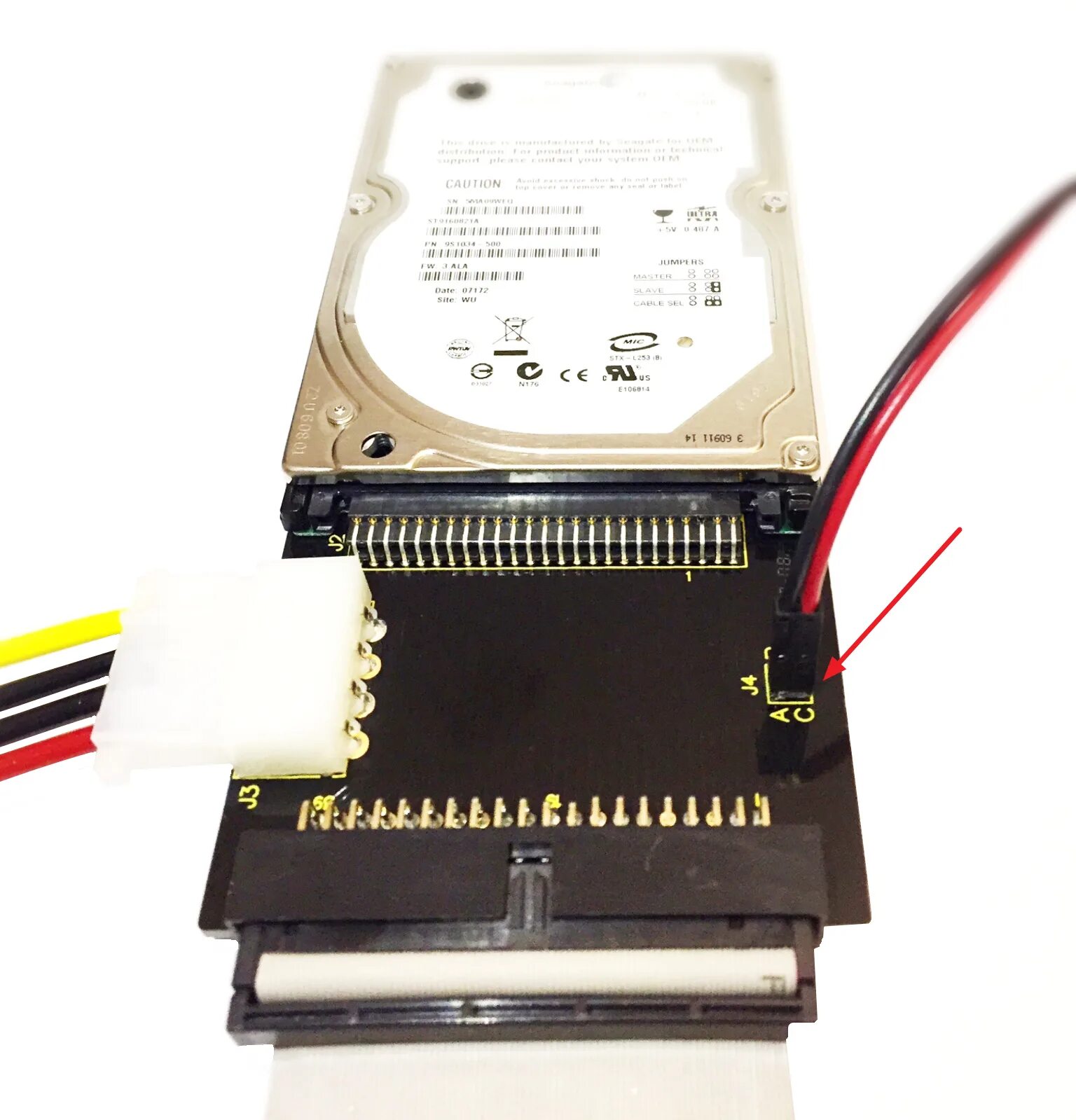 Подключение диска через Connecting Seagate Drives to Serial Port