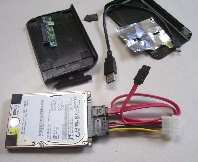 Подключение диска через USB Hard Drive Hack - Dan's Workshop Blog