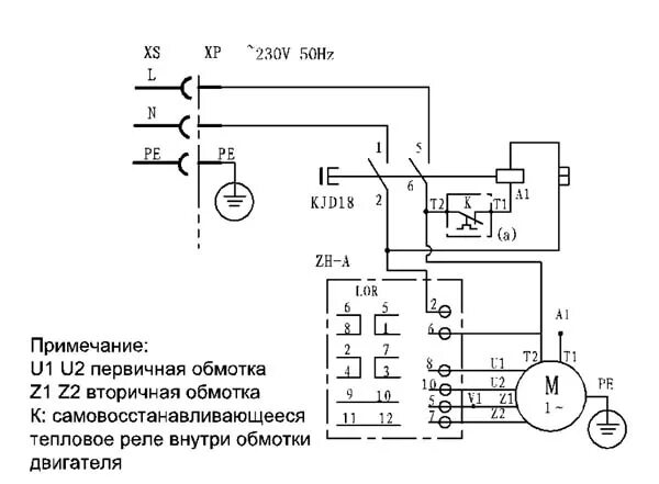 Подключение дисковую пилу через кнопку kjd12 14 WM1921 Станок деревообрабатывающий комбинированный. Паспорт, схемы, описание, ха