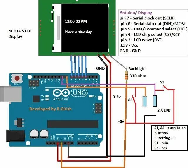 Подключение дисплея от телефона к ардуино How to Interface Cellphone Display with Arduino Arduino, Circuit projects, Cell 