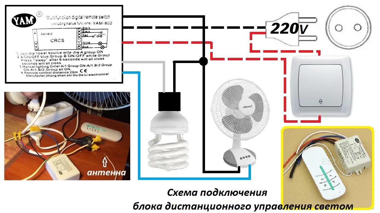 Подключение дистанционного выключателя Скачать картинку КАК ПОДКЛЮЧИТЬ ДИСТАНЦИОННЫЙ ПУЛЬТ № 19