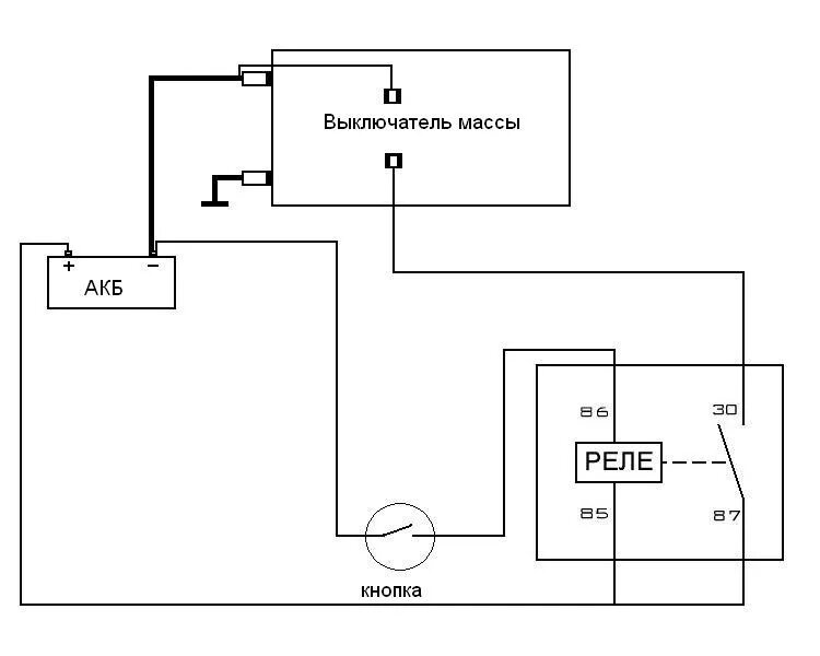 Подключение дистанционного выключателя массы 12в дистанционная масса - УАЗ 31514, 2000 года электроника DRIVE2