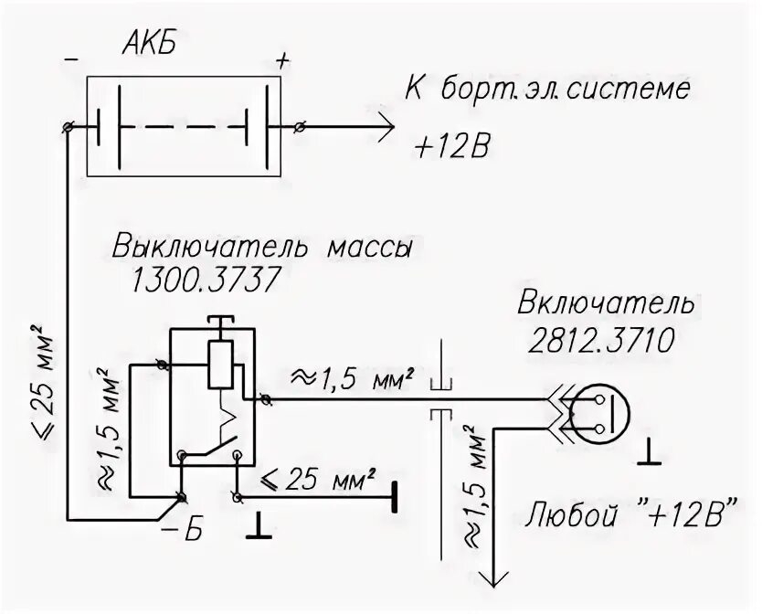 Подключение дистанционного выключателя массы 12в Установка выключателя массы. - BYD F3, 1,6 л, 2008 года своими руками DRIVE2