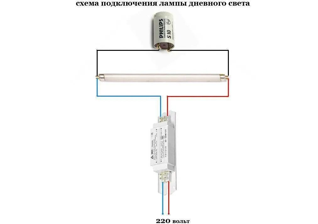 Подключение дневной лампы без дросселя Дроссель для люминесцентных ламп: назначение и схема подключения