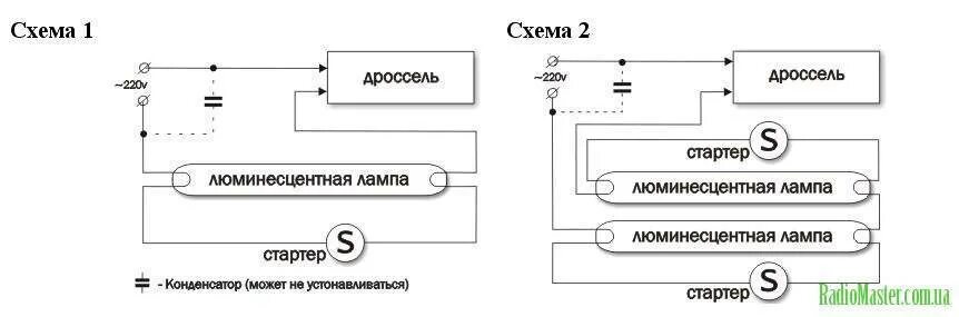 Подключение дневной лампы без дросселя Схема подключения люминесцентных ламп - пошаговая инструкция!