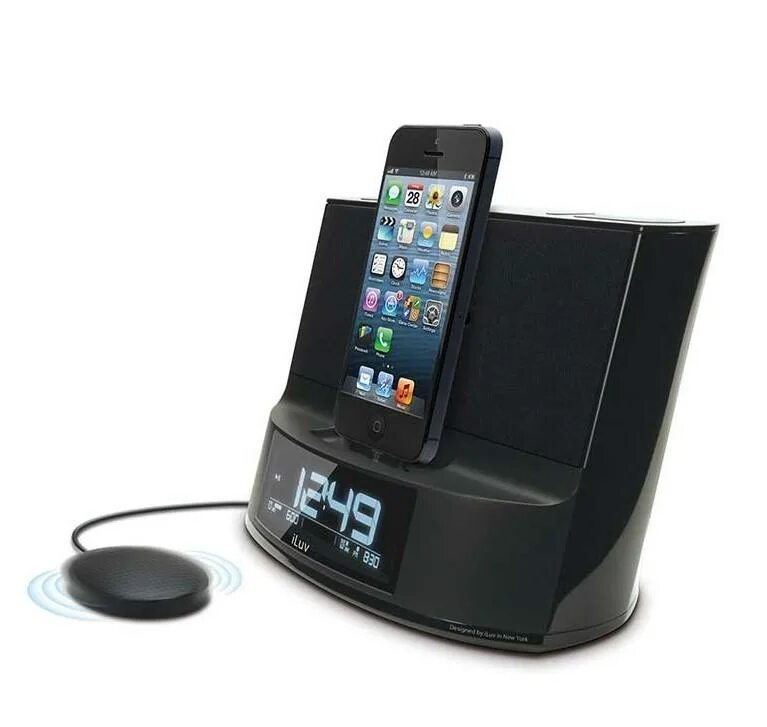 Подключение док станции к телефону Amazon.com: TimeShaker by iLuv - Dual Alarm Clock Charge/Play Speaker & Lightnin