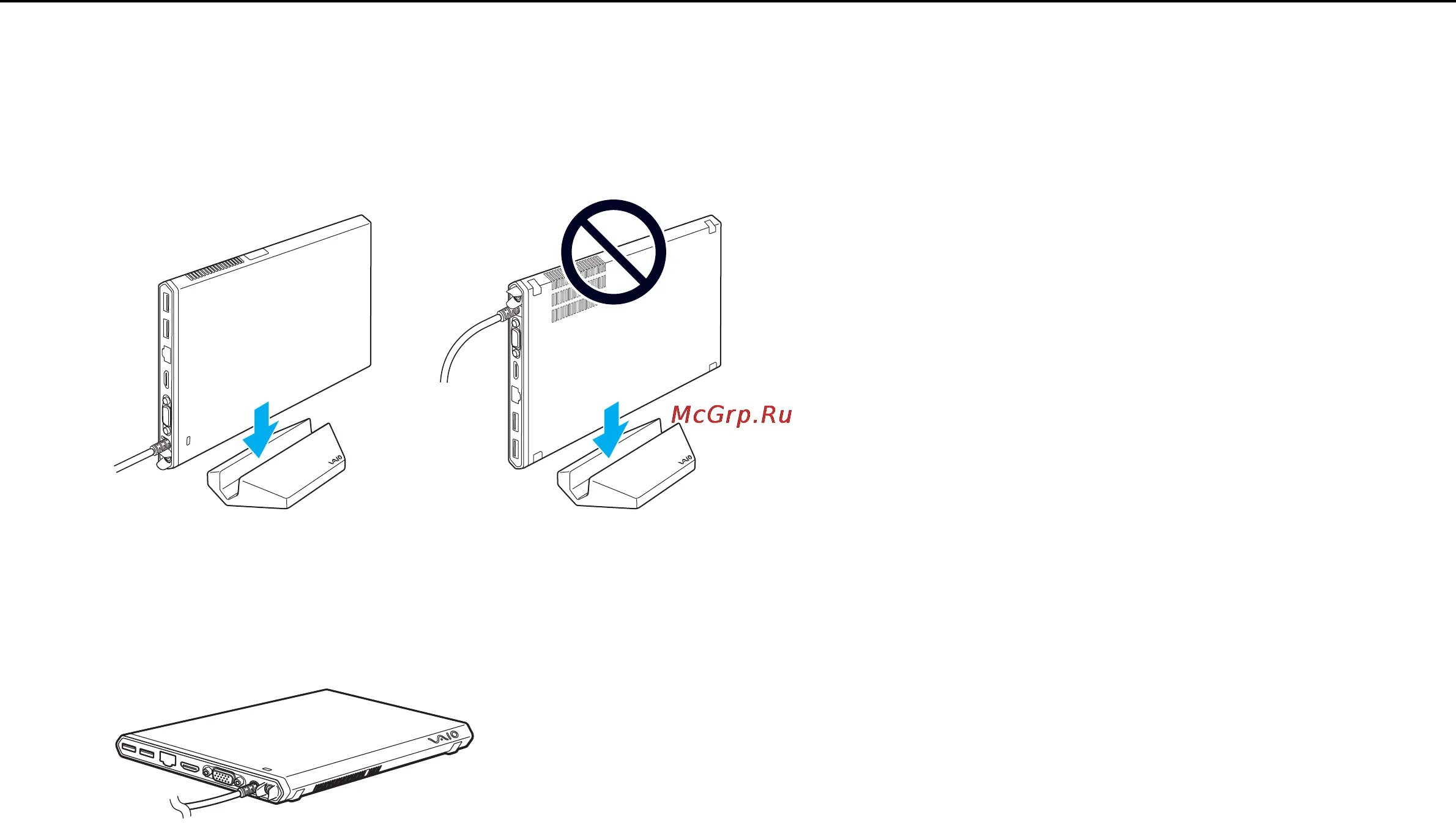 Подключение док станции к телевизору Sony VAIO VPCZ23N9E 102/204 Подключение док станции к компьютеру