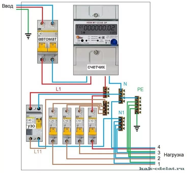 Подключение дома к электросети схема Кликните для закрытия картинки, нажмите и удерживайте для перемещения Electronic