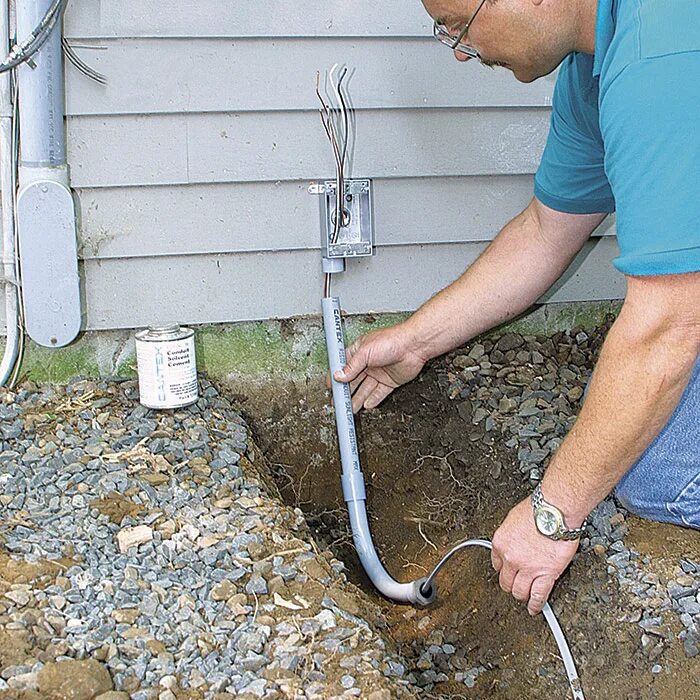 Подключение дома под землей электричеством Running Power to an Outbuilding - Fine Homebuilding