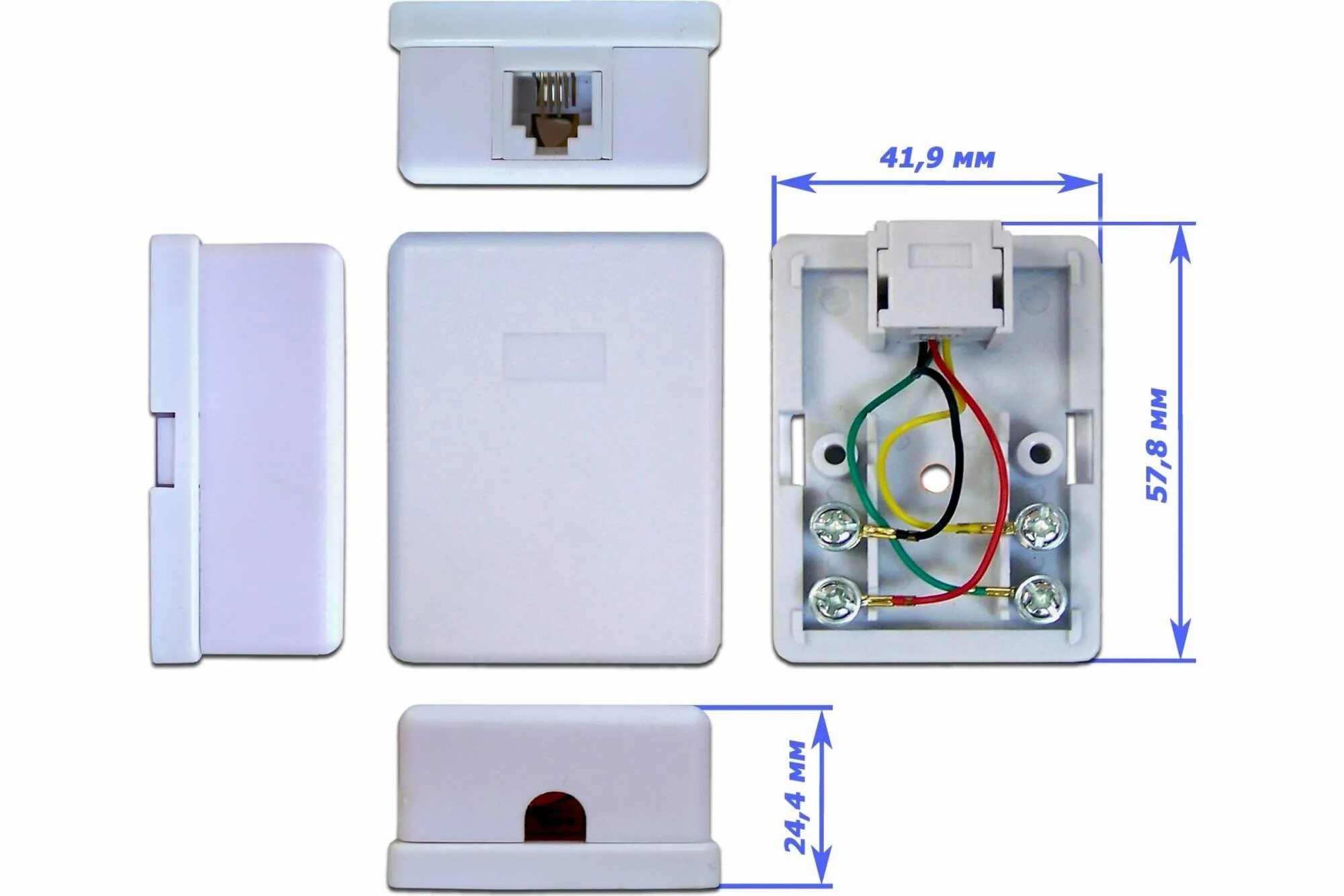 Подключение домашнего телефона Lanmaster Розетка настенная TWT 1 порт RJ12 TWT-SS1-12-WH - купить в Москве, цен