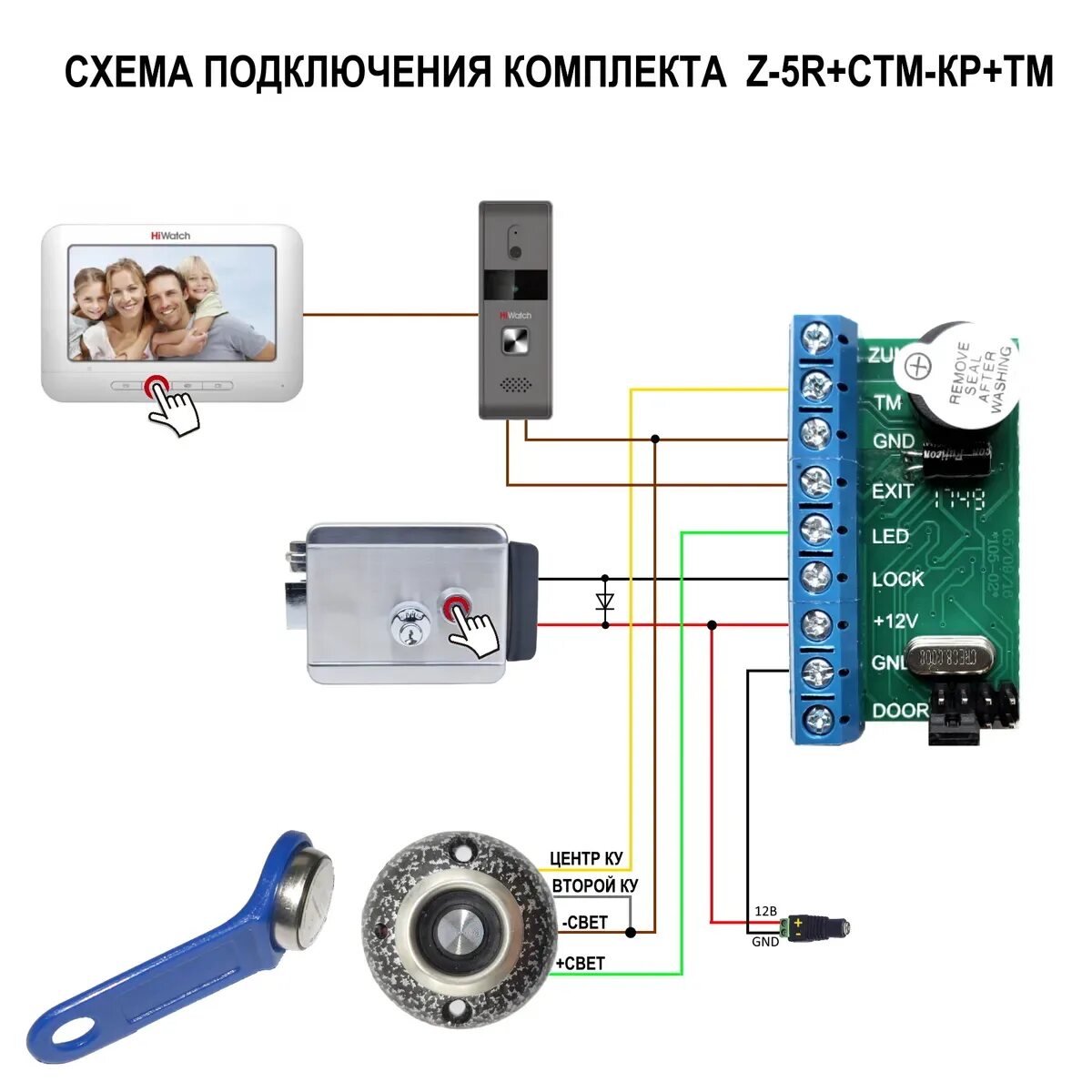 Подключение домофона контроллера и замка Комплект СКУД для электрического замка на калитку, дверь. Контроллер Z-5R. Считы