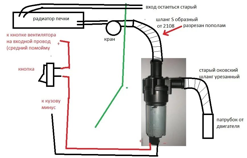 Подключение доп насоса печки ваз фото насоса БОШ - Lada 11113 Ока, 0,8 л, 2005 года наблюдение DRIVE2