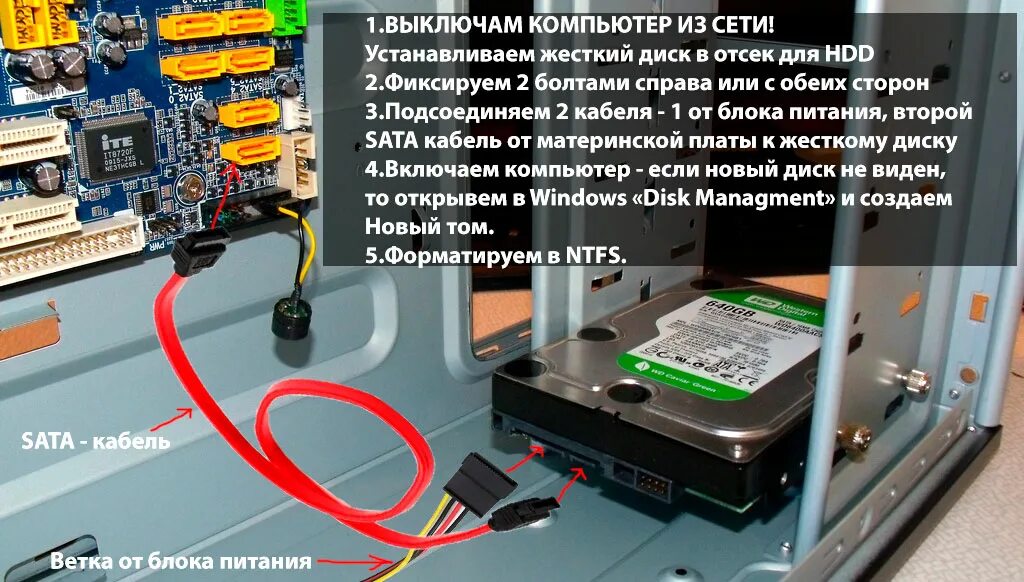 Подключение дополнительного диска к компьютеру Как подключить ardor к пк